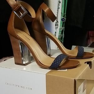 Strap heeled sandals